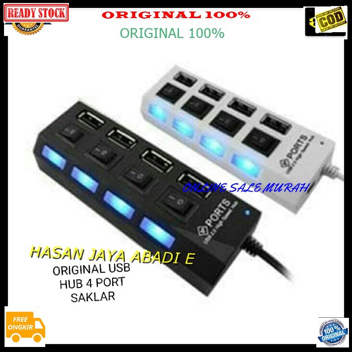 Jual J113 alat sambungan usb hub 4 port 4port original cable konektor