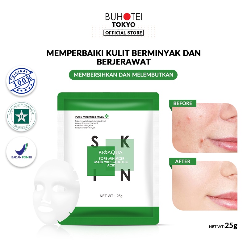 Jual BUHOTEI BIOAQUA Salicylic Acid Sheet Mask Acne Care untuk Kulit