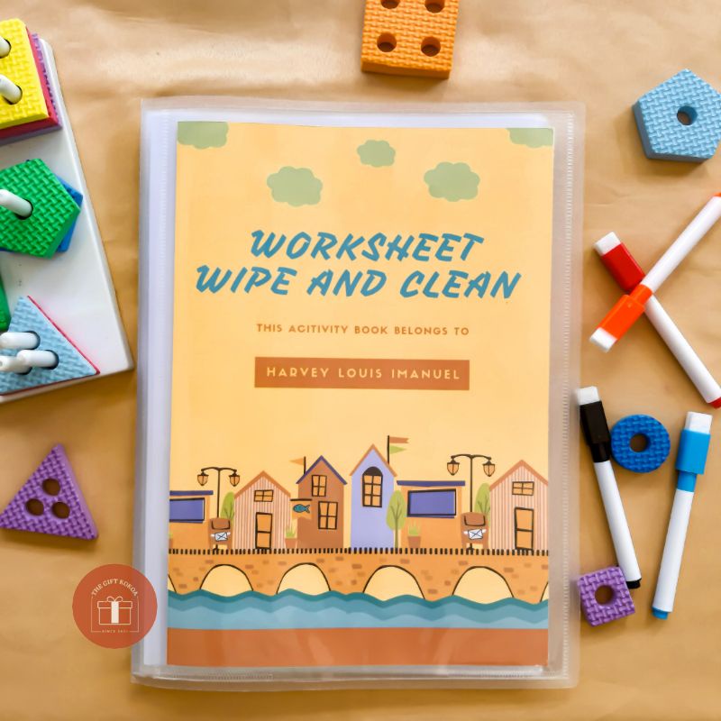 Jual Worksheet Wipe and Clean / Lembar Kerja Anak 70 halaman (FREE