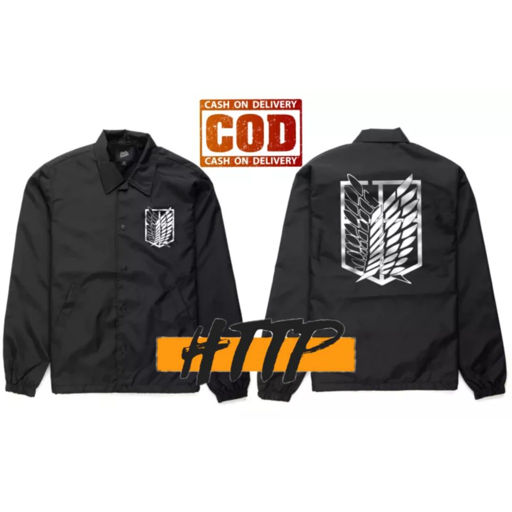 Jual COD COACH AOT ATTACK ON TITAN SNK ANIME JACKET WINDBREAKER