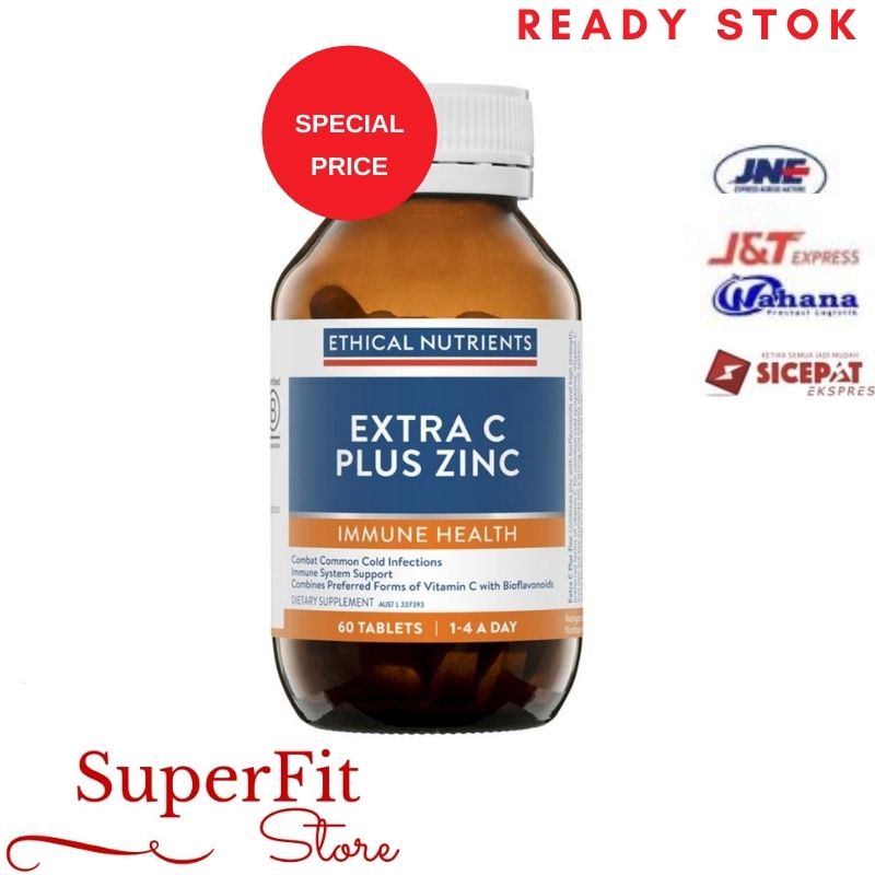 Jual Ethical Nutrients Extra C Plus Zinc 60 Tablets Made in Australia Shopee Indonesia
