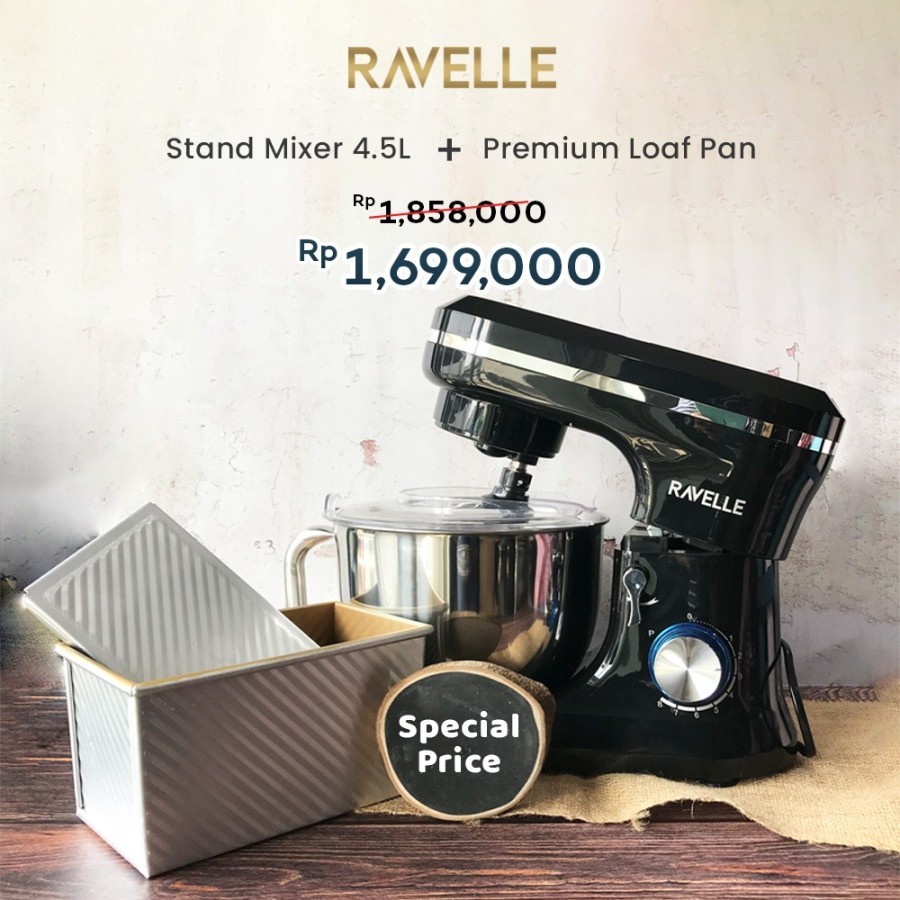 Jual Stand Mixer RAVELLE 4.5 L Standing Mixer Kapasitas 4.5 Liter