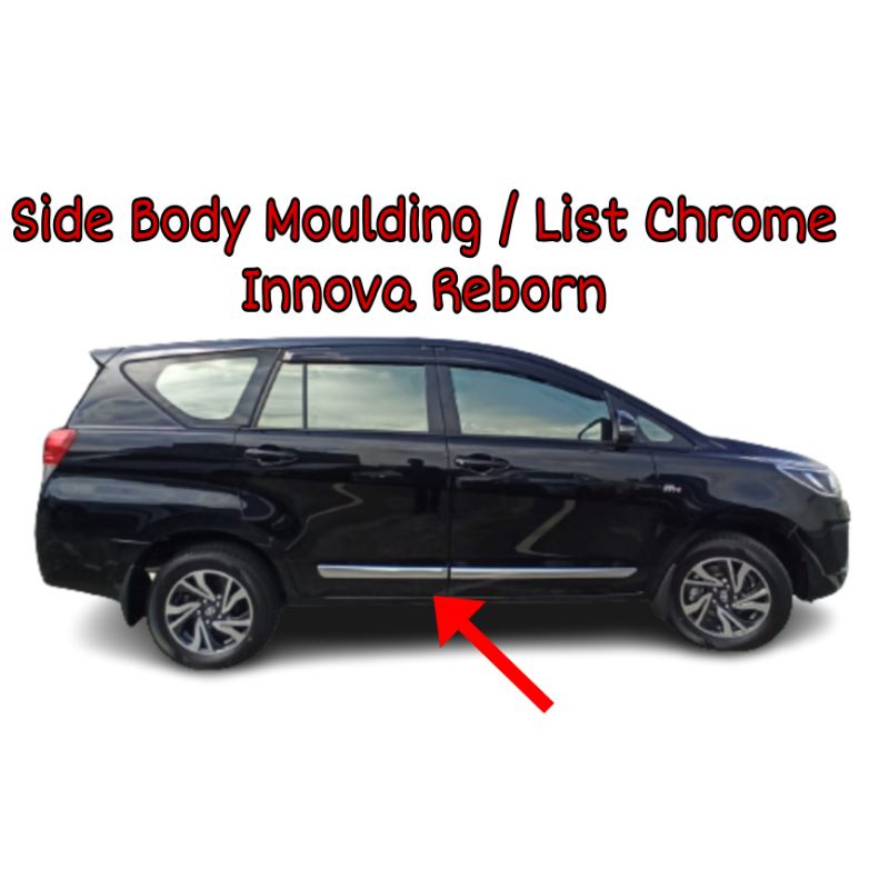Jual List Chrome Pintu Innova Reborn Original ( Side body moulding