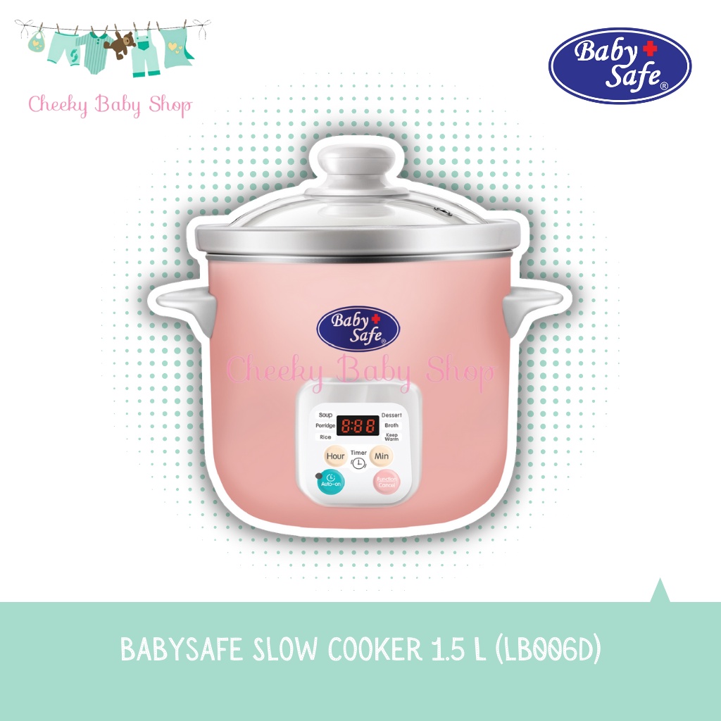 Jual BABY SAFE Slow Cooker Digital 1,5L / Alat Masak MPASI (LB06D