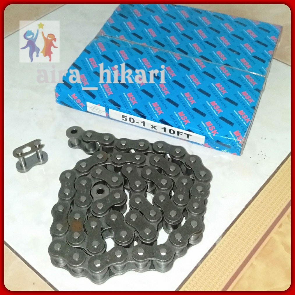 Jual MSK Roller chain rantai rante RS 50 single ( 501 x 10 FT