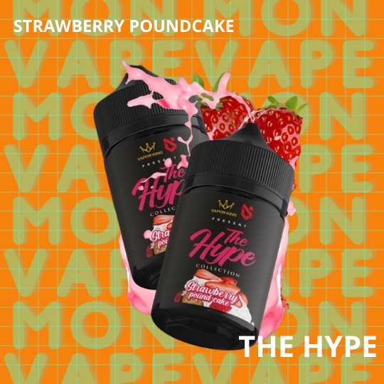 Jual THE HYPE STRAWBERRY POUNDCAKE 60ML BY VAPORKING ELIQUID VAPORIZER