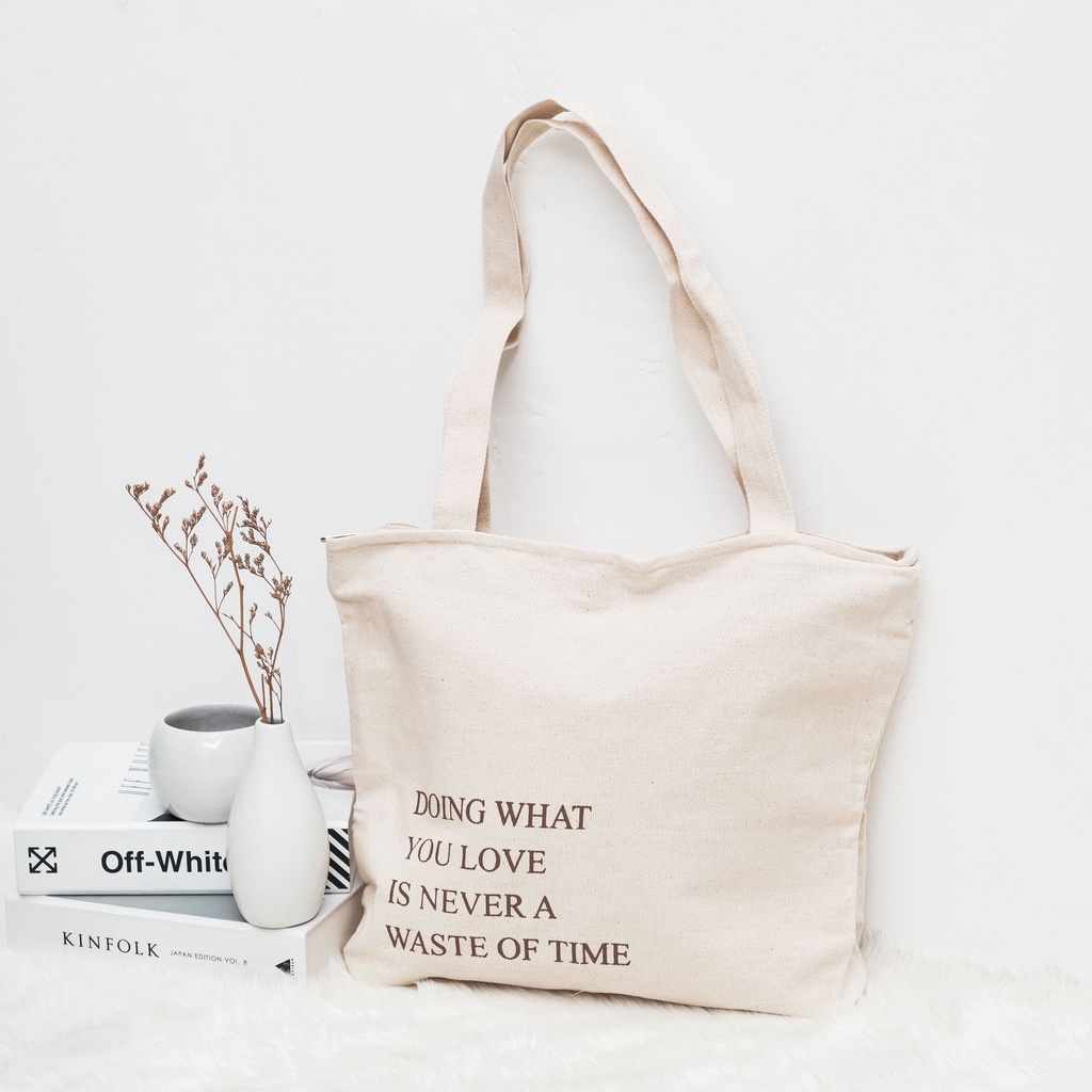 Jual (palette) 'do what u love' tote bag (muat laptop 14 inch) Shopee