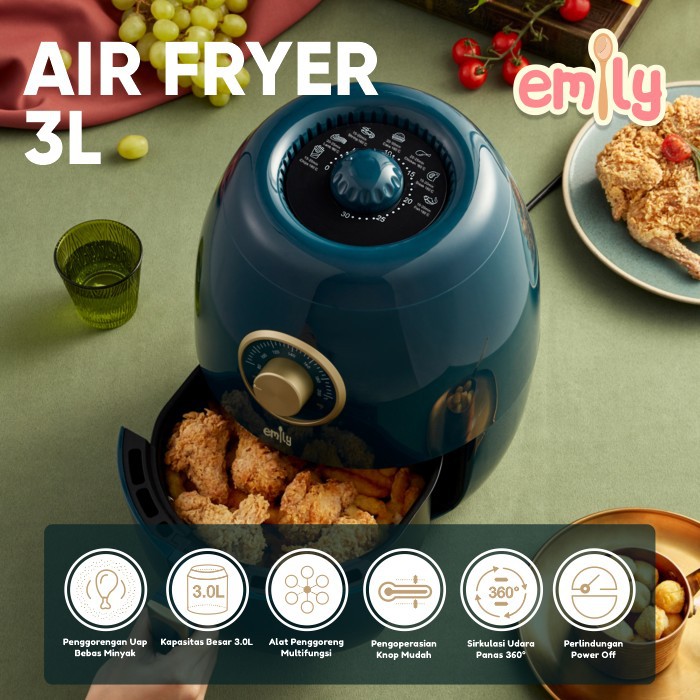 Jual EMILY DIGITAL AIR FRYER 3L EDAF17201 Shopee Indonesia