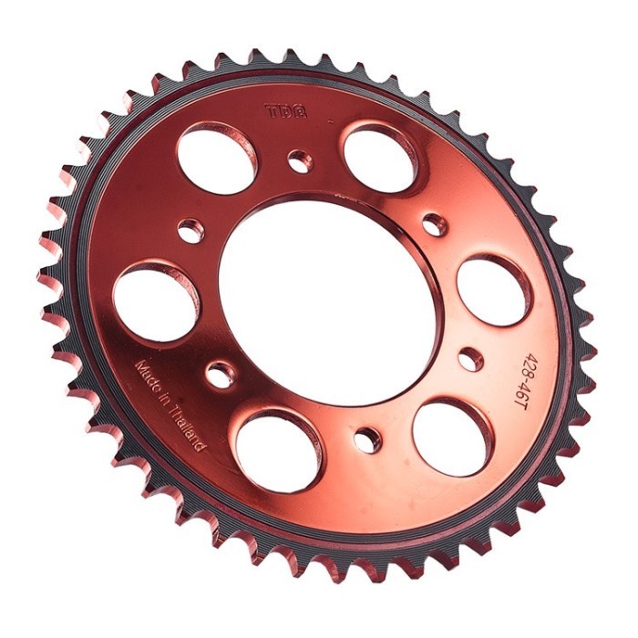 Jual TDR Rear Sprocket 2 Tone/Red 428 For Scorpio / Vixion / R15 39T