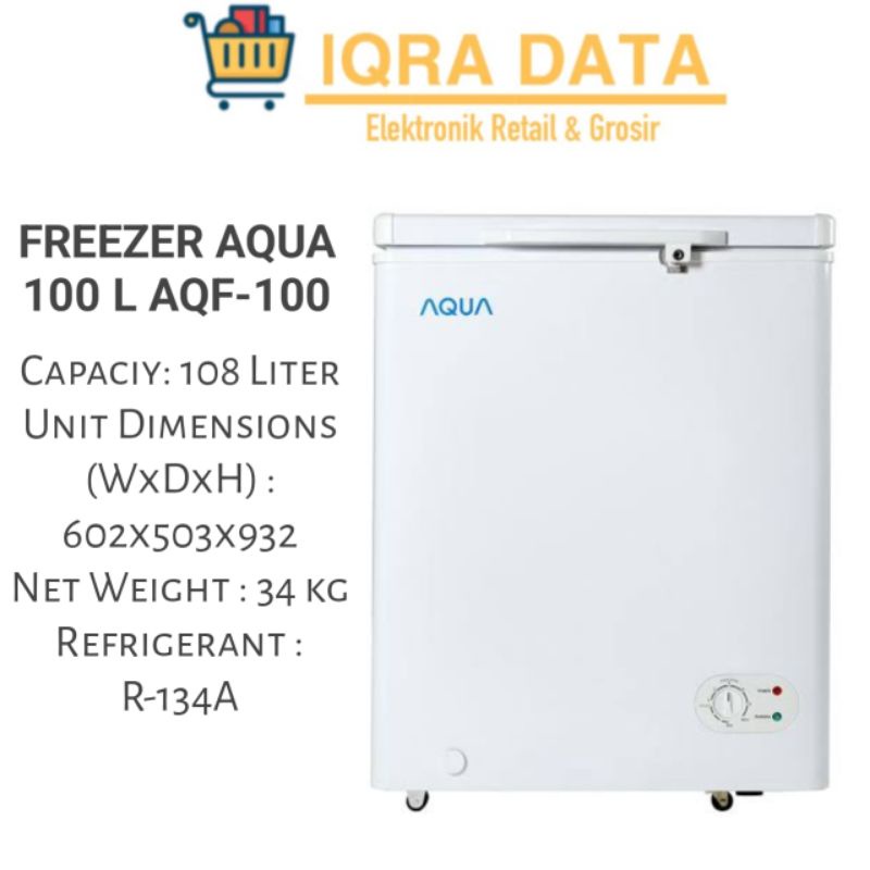 Jual Freezer Box AQUA 100 LITER AQF100W GARANSI 5 TAHUN Shopee Indonesia