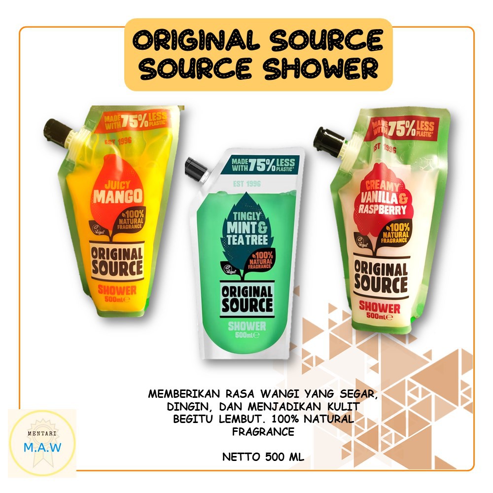 Jual ORIGINAL Source Shower Gel / Sabun Mandi Gel Refill Pouch 500 ml