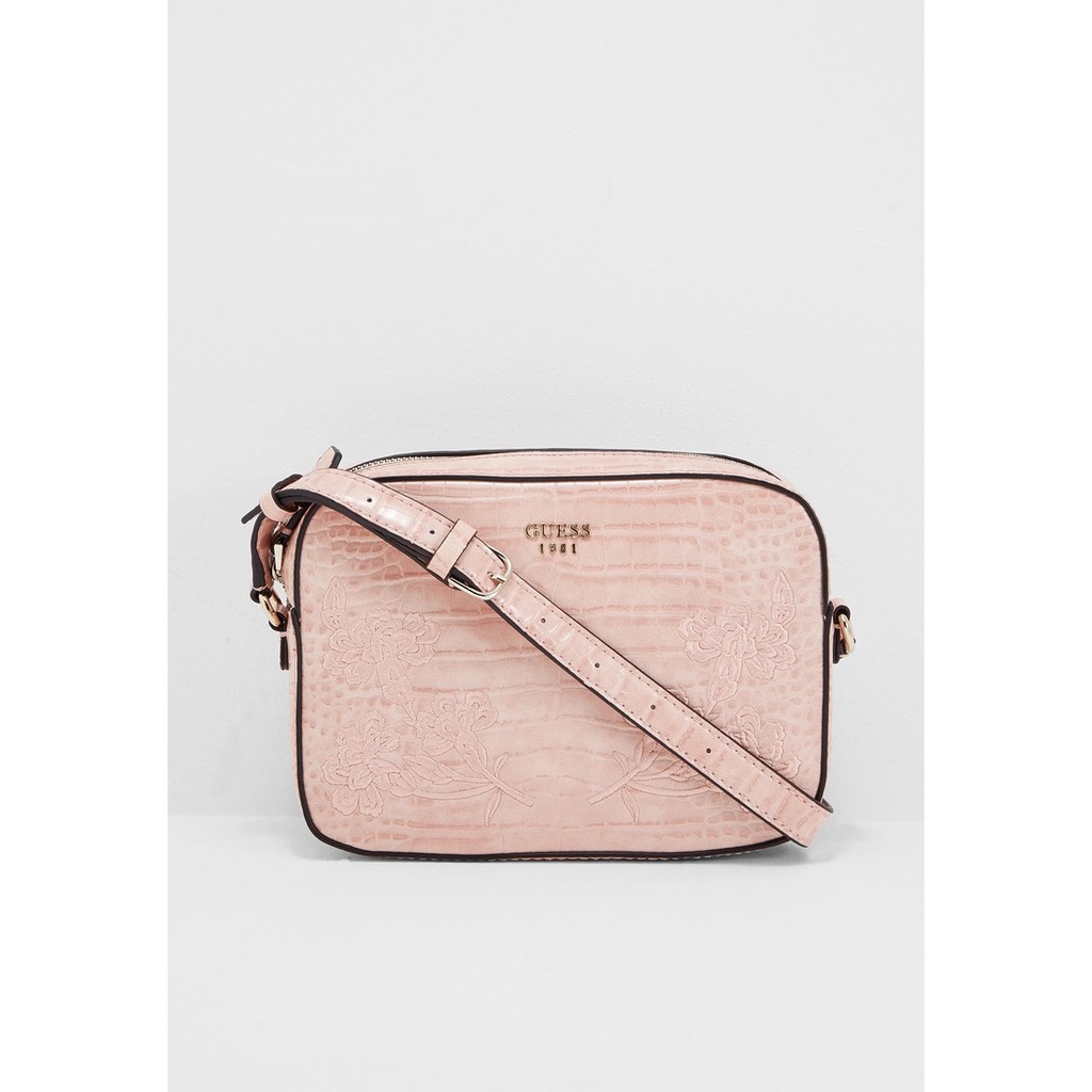 Jual GUESS MINI CARTERA GUESS KAMRYN TOP ZIP CROSSBODY BAG PINK