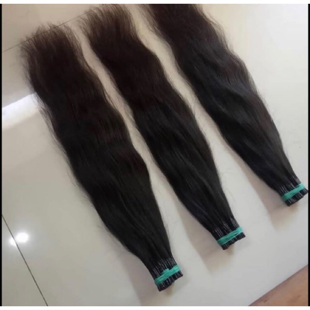 Jual RAMBUT SAMBUNG HAIR EXTENSION ASLI 40CM HITAM MURMER PROMO