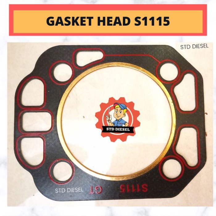 Jual GASKET HEAD S1115 ZS1115 MERAH PAKING HET HED SINDERKOP GASKET ...