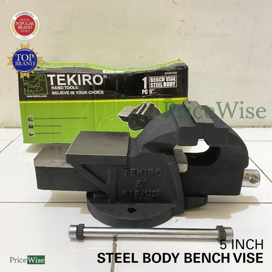 Jual Ragum Body Baja 5" Tekiro / Catok Bais Meja / Steel Body Bench