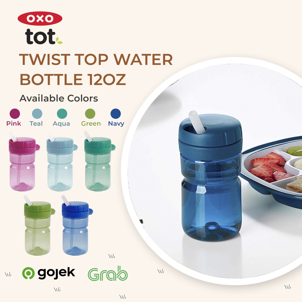 Jual OXO Tot Twist Top Water Bottle 12oz Navy Shopee Indonesia