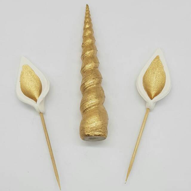 Jual Cake Topper Gypsum Tanduk Unicorn Emas Small Shopee Indonesia