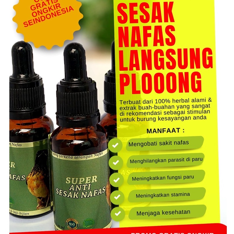 Jual obat burung sesak nafas super anti sesak nafas mangap mangap