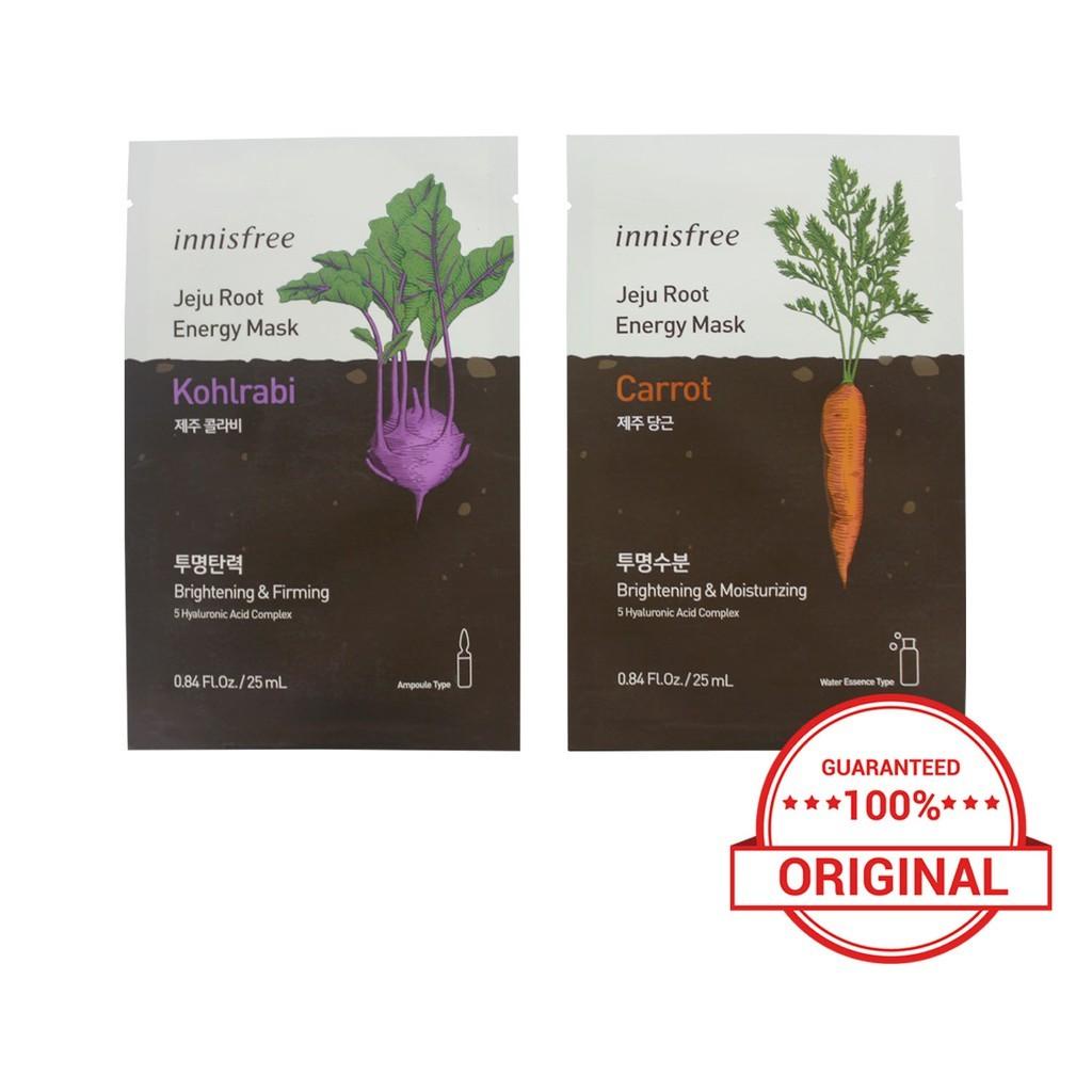 Jual INNISFREE Jeju Root Energy Mask Carrot Kohlrabi Sheet Mask 100
