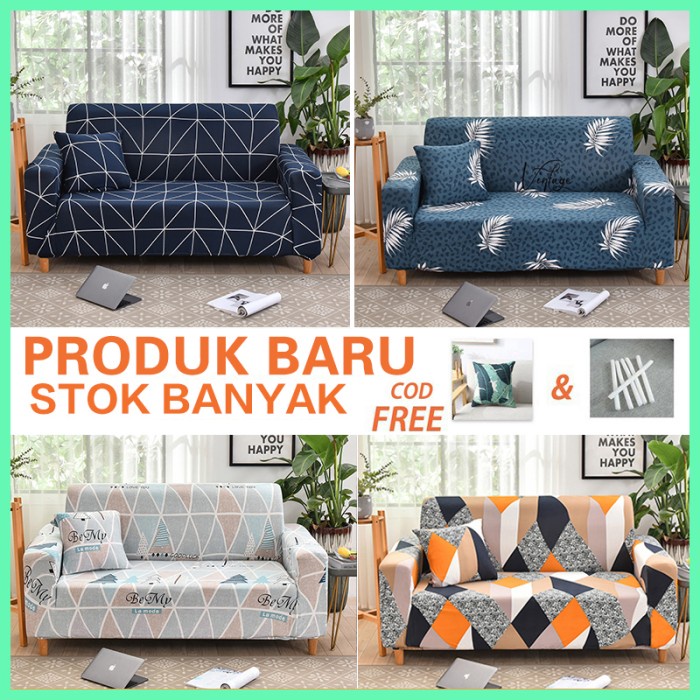 Jual Cover Sofa Bed Import Elastis 1 2 3 4 Seater Dudukan Sarung