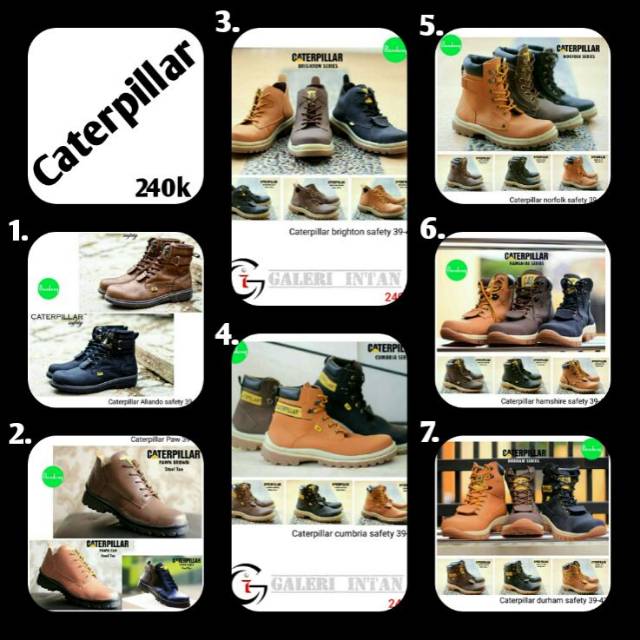 Jual Caterpillar Boots Sepatu Boots kerja proyek Tracker Safety Pria