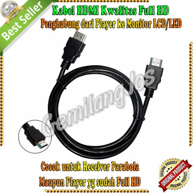 Jual Kabel HDMI Full HD Penghubung Player ke Monitor Shopee Indonesia