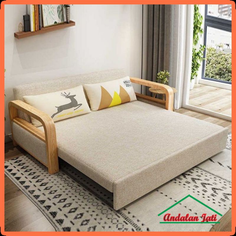 Jual Sofa Bed Multifungsi /sofa ruang tamu minimalis Andalanjati 102 Shopee Indonesia