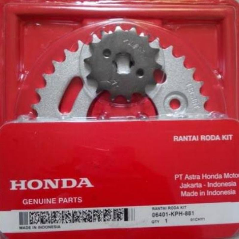 Jual gear set assy dan rantai honda supra x 125 karisma original ahm