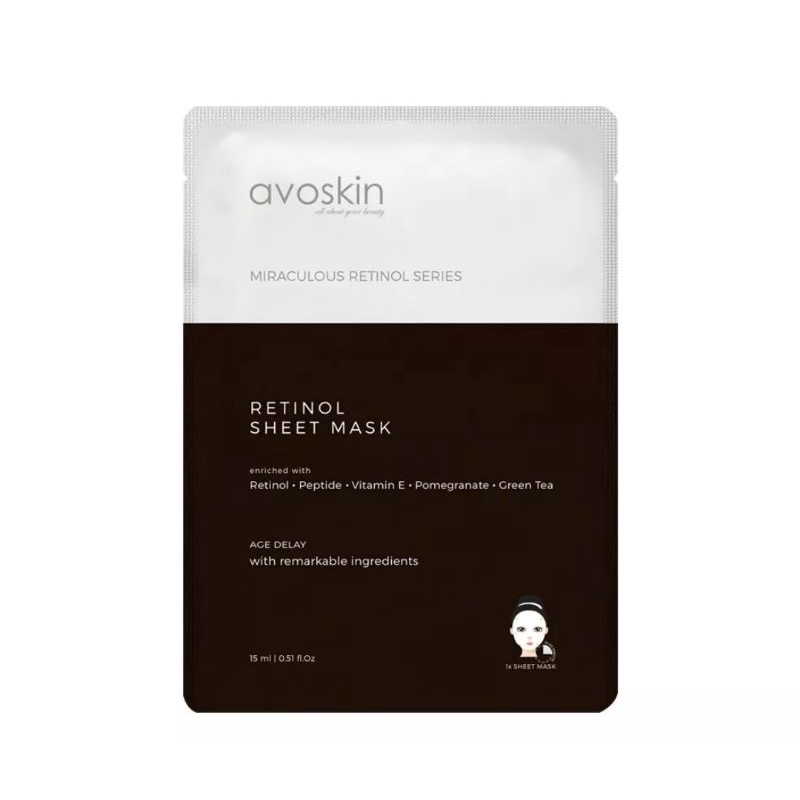 Jual AVOSKIN Retinol Sheet Mask (Masker Retinol) Shopee Indonesia