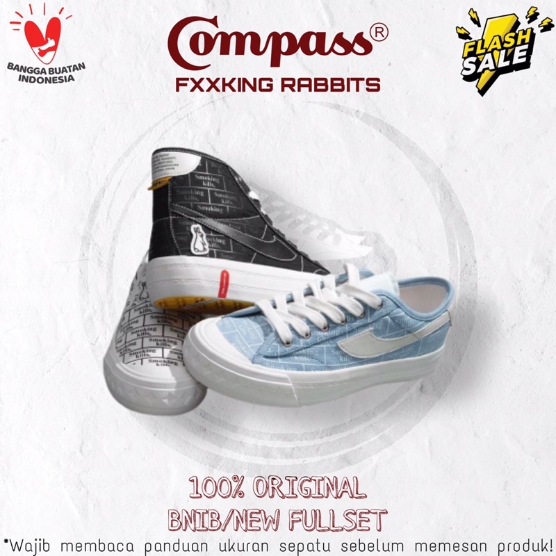 Jual [ORIGINAL] SEPATU COMPASS X FXXKING RABBIT FR2 SMOKING KILLS