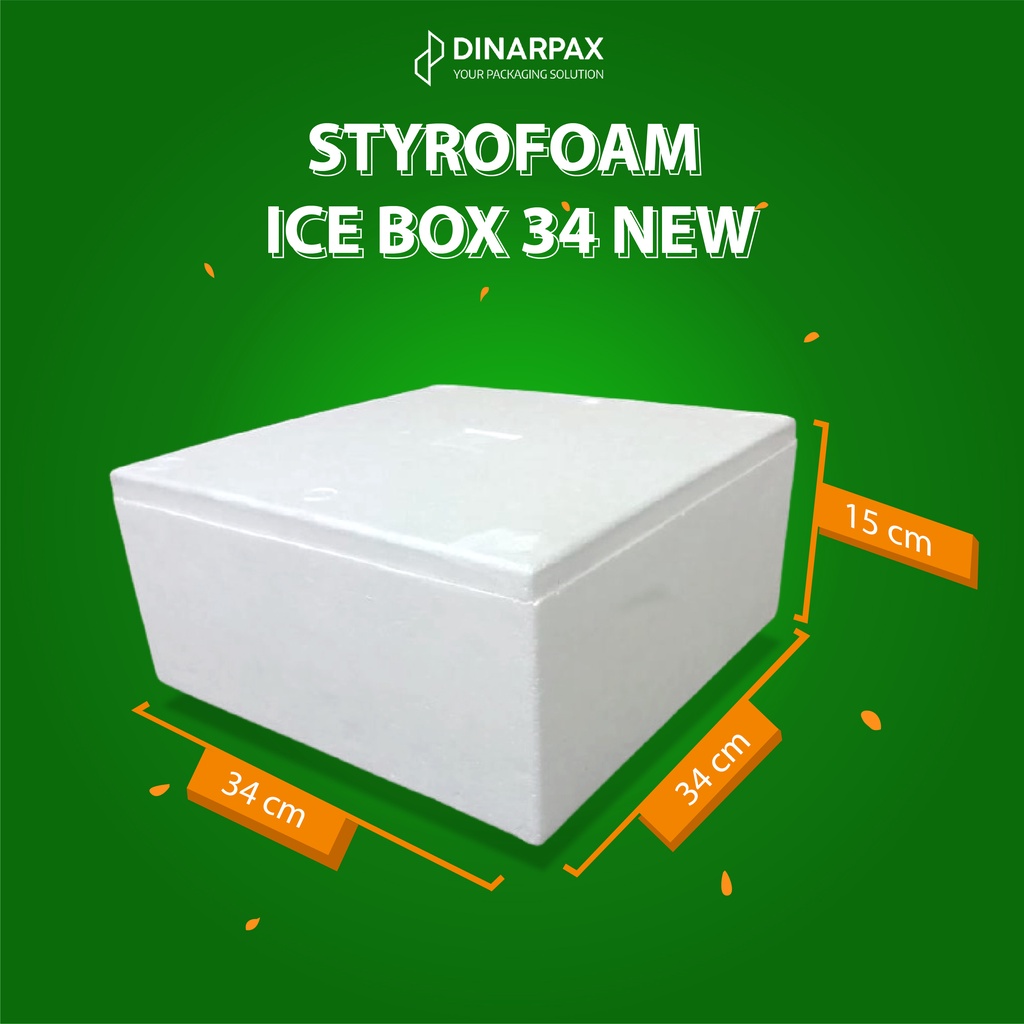 Jual STYROFOAM ICE BOX 34 NEW 34X34X15,5CM / ICE BOX 1 NEW / GABUS