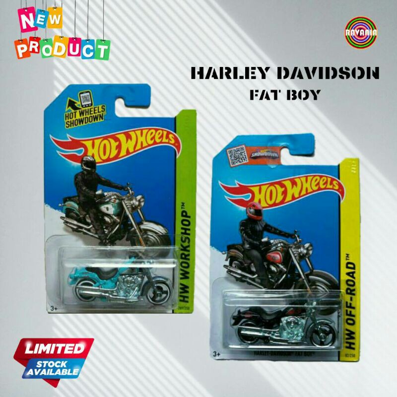 Jual Harley Davidson Fat Boy Miniatur Motor Mainan / Diecast Hot Wheels Shopee Indonesia