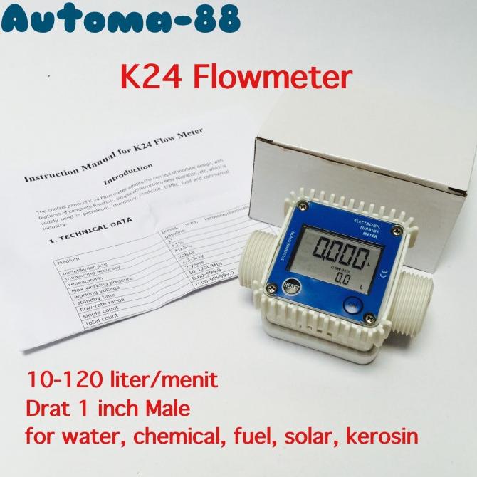 Jual Flow meter Digital Turbine 1 inch Diesel Fuel Flowmeter Air 1 inch