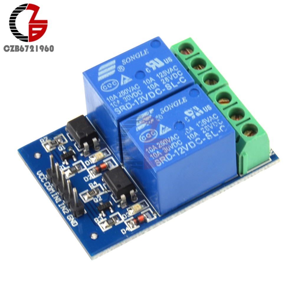 Jual PREORDER DC 12V 10A Two 2 Channel Relay Module With optocoupler