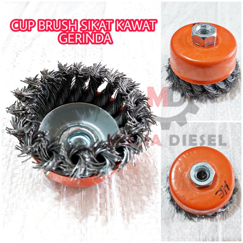 Jual Sikat Kawat Gerinda Cup Brush Mata Kasar Kepang Shopee Indonesia
