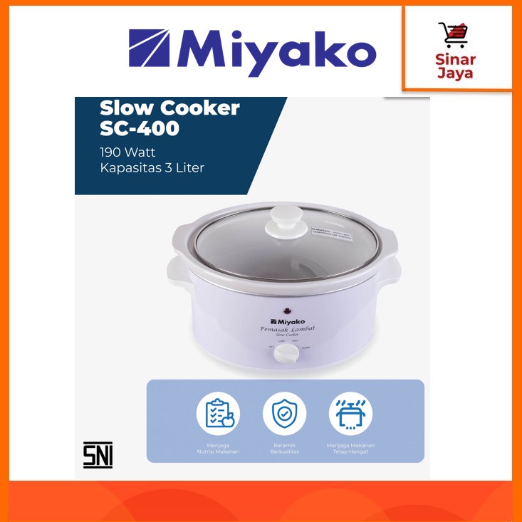 Jual MIYAKO SC400 Slow Cooker 3 Liter Shopee Indonesia