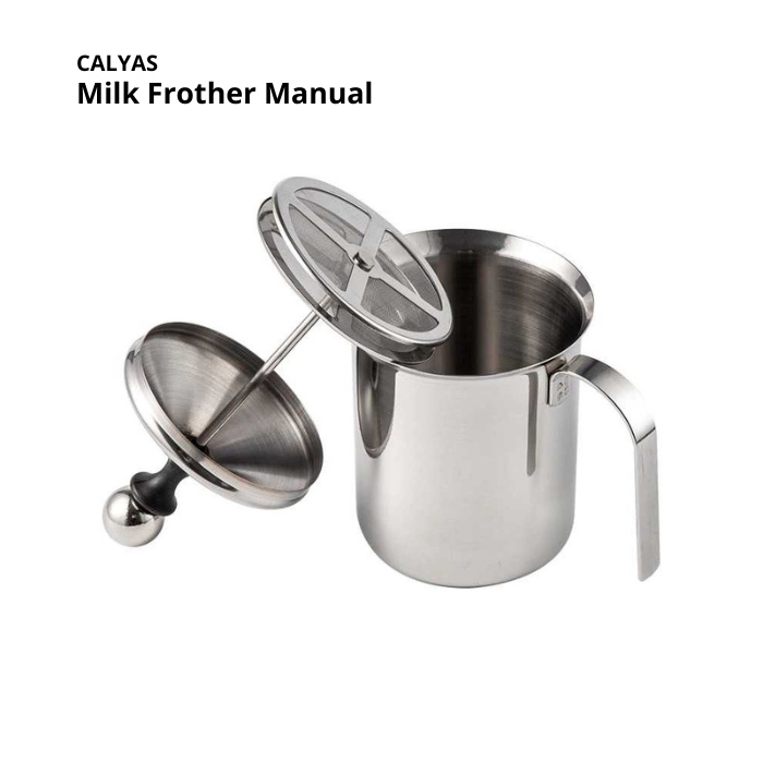 Jual Gelas Kopi Milk Jug Coffee Frother Double Mesh Kocok Tangan Manual