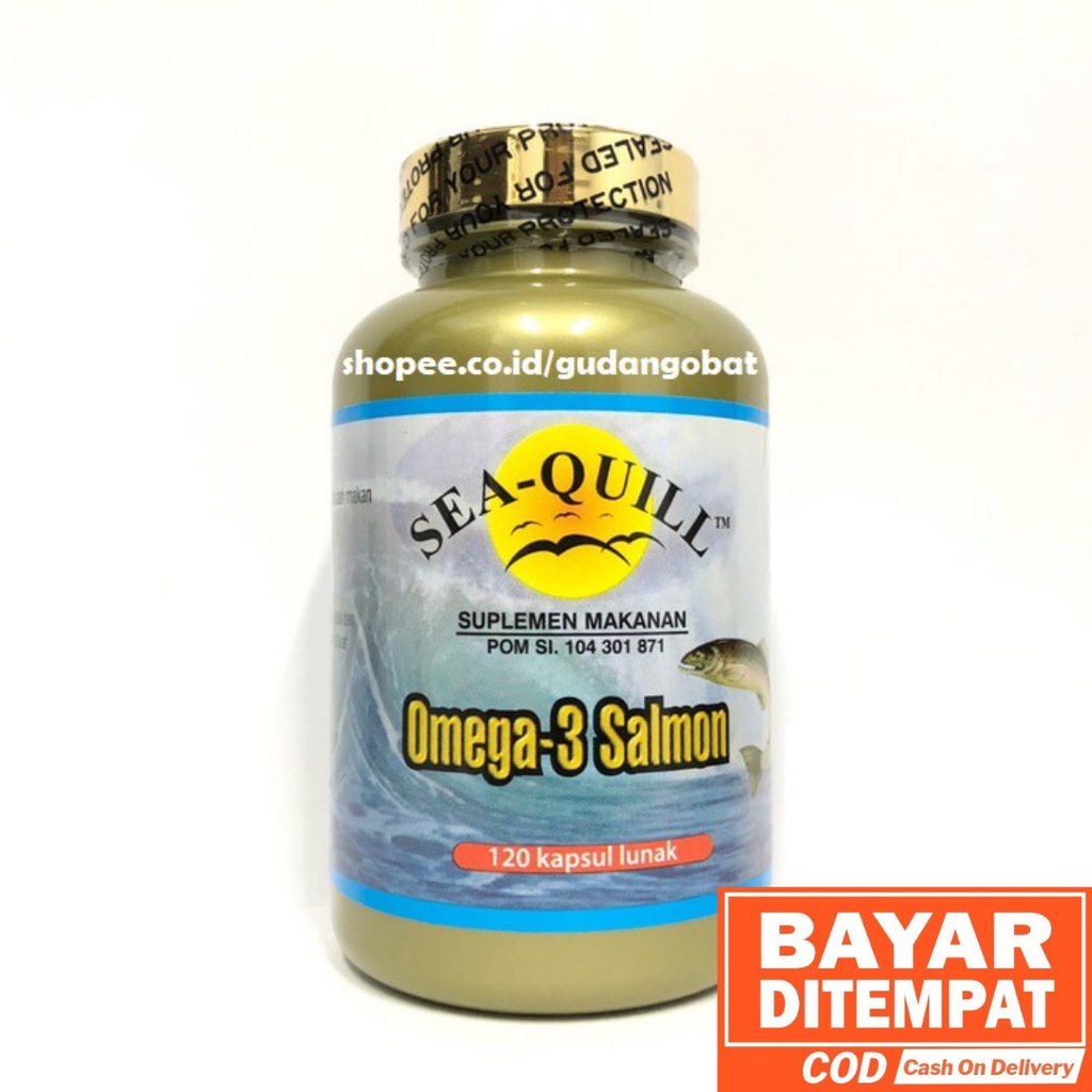 Jual SeaQuill Omega 3 Salmon 120's Fish Oil, Minyak Ikan, Suplemen