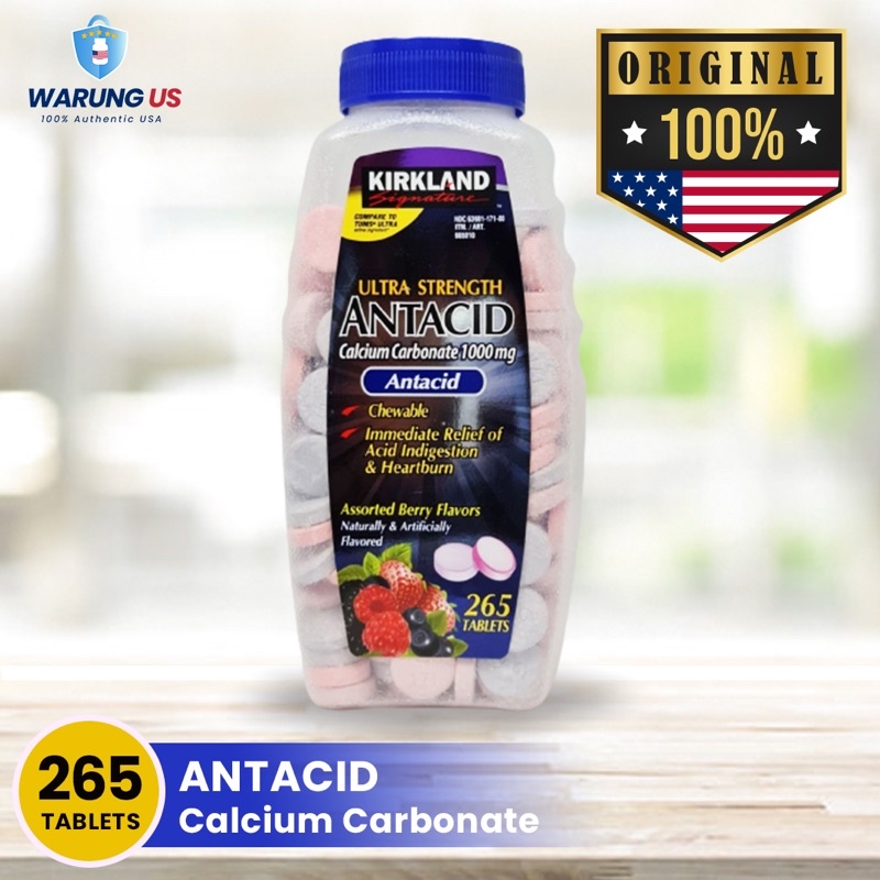 Jual Kirkland Signature Ultra Strength Antacid Calcium Carbonate 1000mg