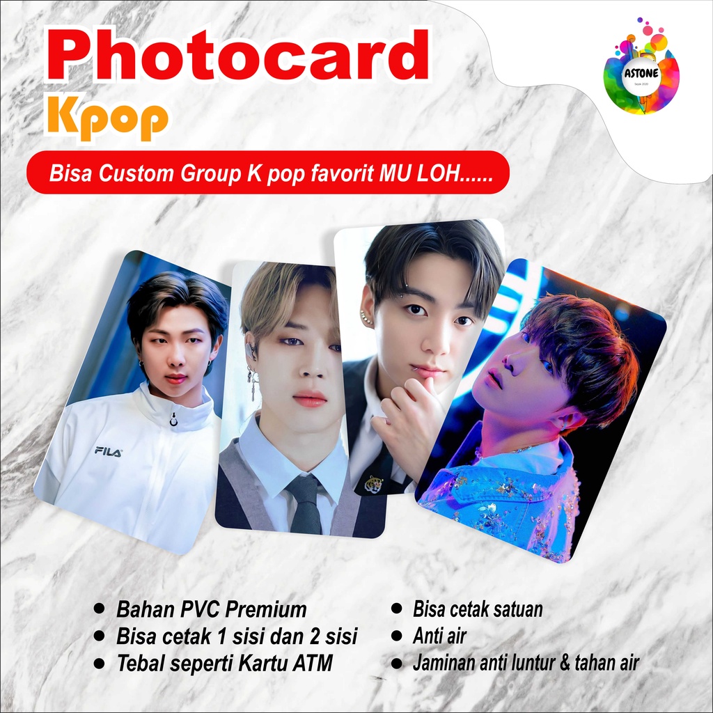 Jual ASTONE [Bahan PVC] Photocard Custom Kpop / Photocard BTS Army