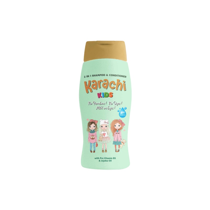 Jual Karachi Kids 2in1 Shampoo and Conditioner 200ml Green Shopee