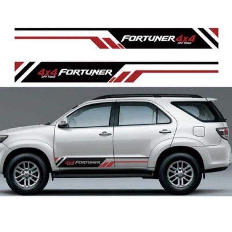 Jual sticker stiker toyota fortuner 4x4 trd fortuner Shopee Indonesia