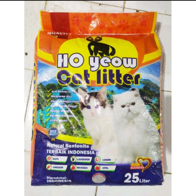 Jual Pasir Kucing Gumpal Wangi Ho Yeow 25 Liter Shopee Indonesia
