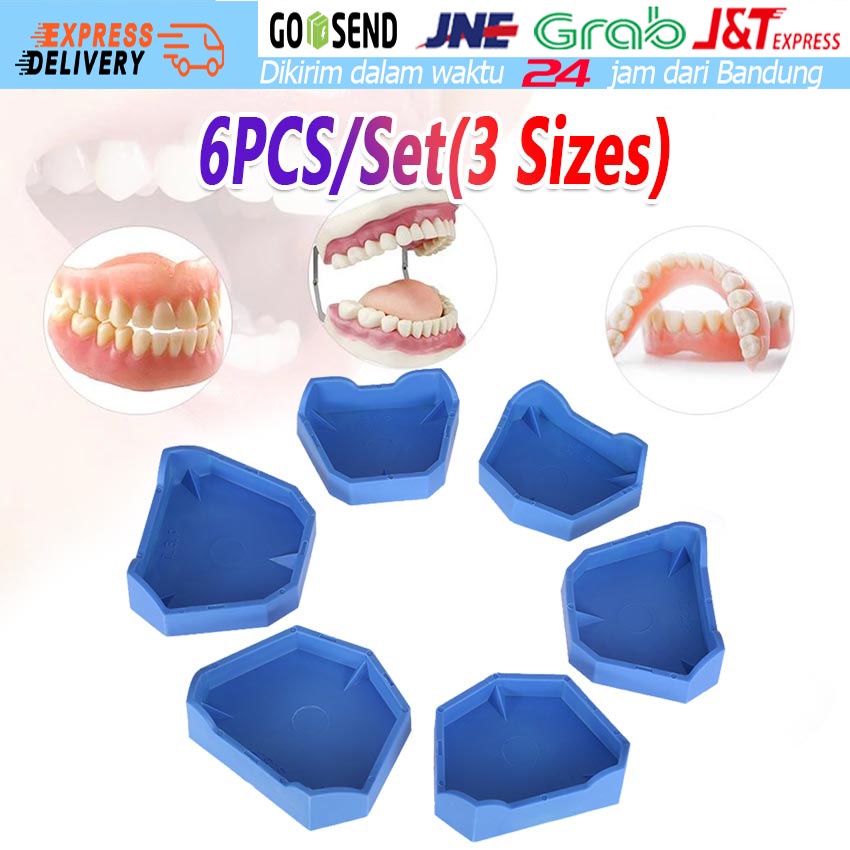 Jual 6PCS/Set Dental Rubber Base / Boxing / Karet Basis Cetakan Segi