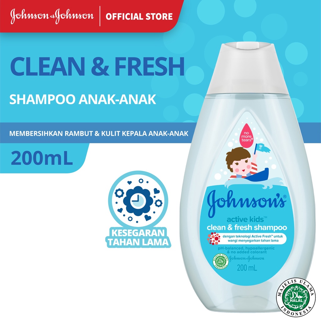 Jual JOHNSON'S Active Kids Clean & Fresh Shampoo Shampo Anakanak