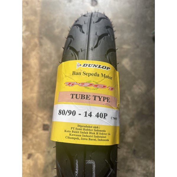 Jual BAN MOTOR MATIC DEPAN MERK DUNLOP 80/9014 TUBETYPE (jenis pakai