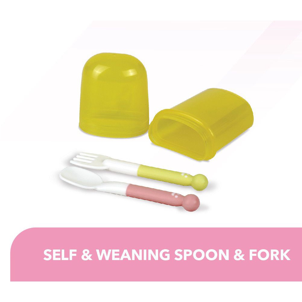 Jual Castle PIGEON Self Weaning Spoon and Fork Sendok Garpu Bayi