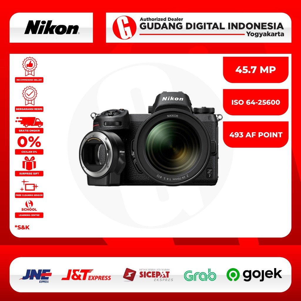 Jual Kamera Mirrorless Nikon Z7 Kit 2470mm F4 + Adapter FTZ Shopee