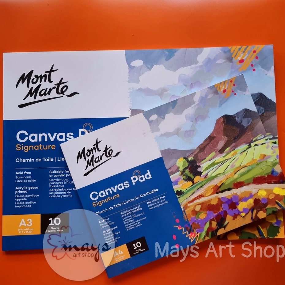 Jual Canvas Pad Montmarte A4 A3 10 Lembar Mont Marte Buku Kanvas