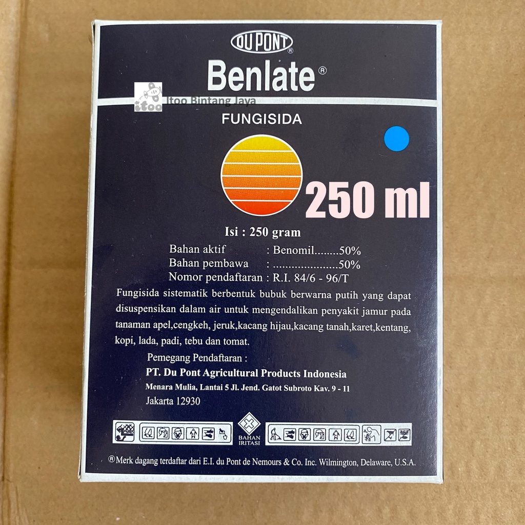 Jual Fungisida Sistemik DuPont Benlate Benomil 50 WP 250 gr Shopee